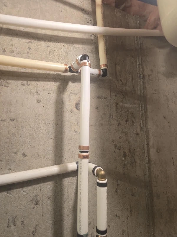 1-inch Cash Acme pressure regulator installed during a Syracuse residential plumbing project